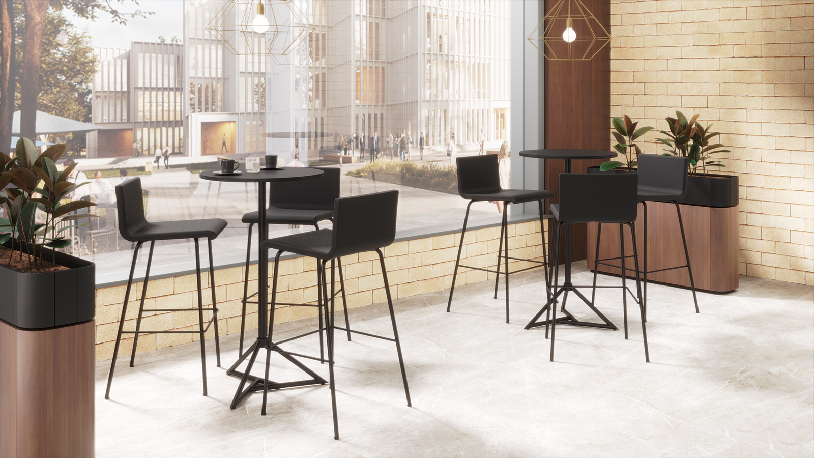 Ambiente Banqueta e Mesa Dot (1)